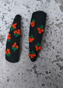 Cute Embroidered Hair Clips
