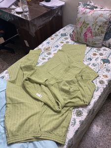 ZARA Lime Green Off-Shoulder Co-ord Set