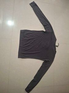 Grey Long Sleeve Graphic T-Shirt