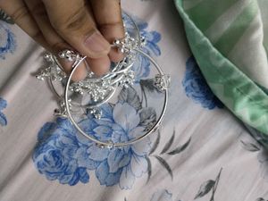 silver ghunghru bangles 8 pieces