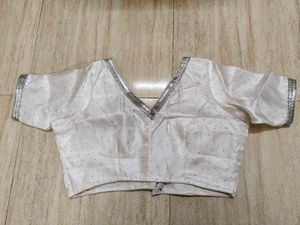 White Blouse with Silver Embellishments