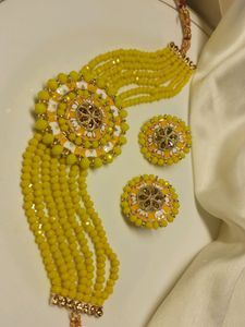 Beautiful and Unique Crystal Beads Chokar with Stu