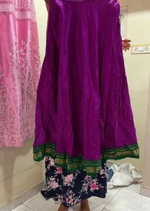 Pure Nalli Silk Purple Ethnic Skirt