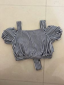 Chic Striped Off-Shoulder Top