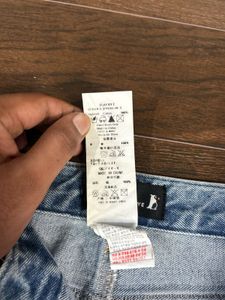 Light Wash Ripped Wide Leg Jeans