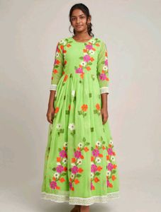 Vibrant Floral Print Maxi Gown