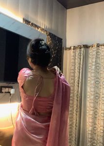 Elegant Pink Organza Saree