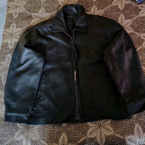 CODE Classic Black Leather Jacket