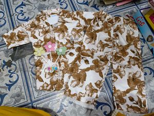 Floral Girl's Top and Pants Set