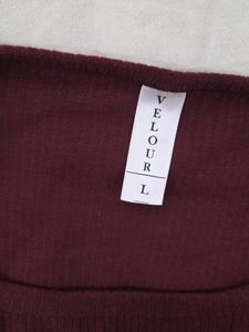 Burgundy Ribbed Corset Crop Top