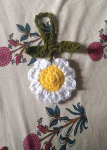 Crochet flower charm