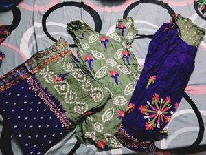 Blue kurta set with Duppata