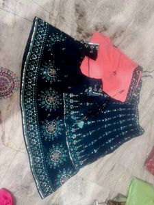 Beautiful Navy Blue Lehenga Choli Set