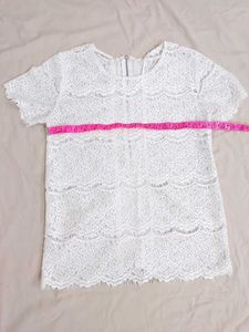 Elegant White Lace Top