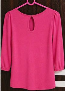 Women's Pink 3/4 Sleeve Top