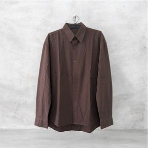 Men's Brown Long-Sleeve Shirt