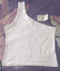 Mango one shoulder top