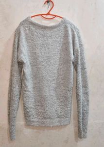 Cozy Grey Sequin Detail Sweater