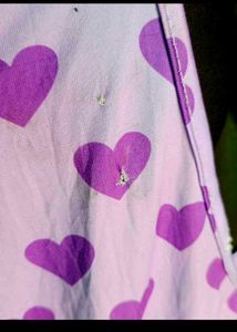 Purple Heart Print Crisscross Crop Top