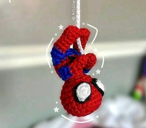 Handmade Crocheted Spider-Man &amp; Bunny Charms