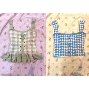 Cute gingham & houndstooth tops