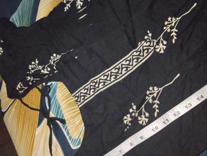 Elegant Black Kurta with White Print
