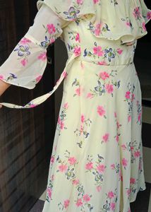 Floral Print Dress with Bell Sleeves
