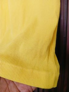 Vibrant Yellow Ribbed Tank Top