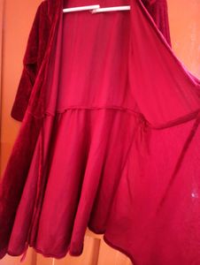 Red Velvet Shrug Dress