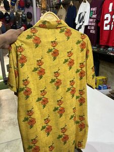 ZARA Men's Yellow Floral Print Shirt