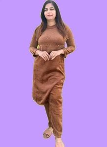 Woollen Kurta Plazo Set