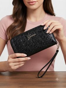 Original Guess Black Monogram Wallet
