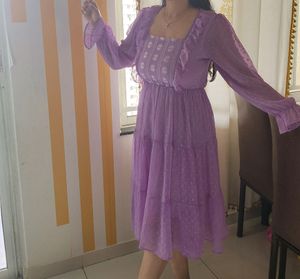 Lavender Colour Dress