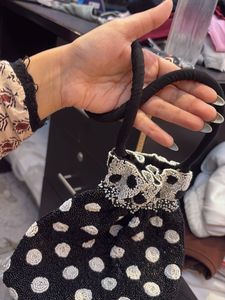 Beaded Polka Dot Clutch Bag