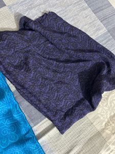 Elegant Blue Patterned Saree with blouse peice