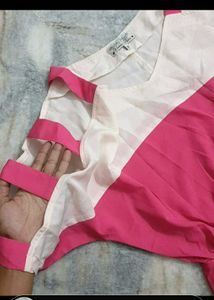 🦩Cute Pink &amp; White Casual Dress