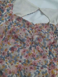Floral Peach Mini Dress