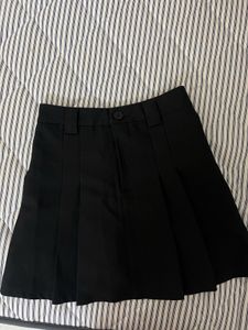 Black Pleated Skirt with shorts inside