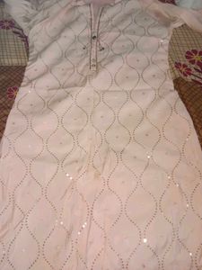 Elegant Pink Embroidered Kurta with pant