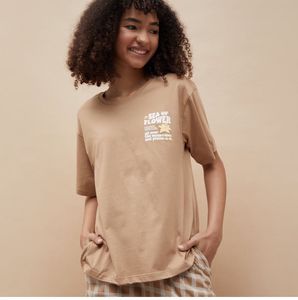 Brown Graphic Print Tee