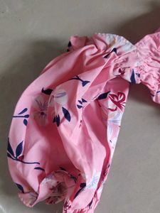 Pink Floral High-Low Dress