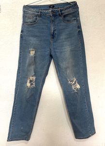 Rio Distressed Blue Denim Jeans