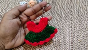 Crochet Mini Dress Keychain