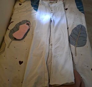 Zara White Flared Jeans