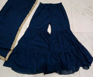 Radiant Mirror &amp; Sequin Heavy Work Sharara Set💙