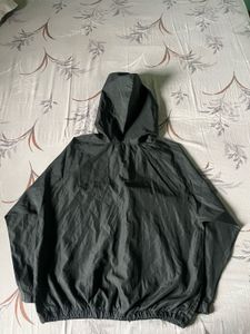 Vintage Black Athleisure Windbreaker Jacket