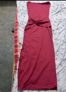 Elegant One-Shoulder Red Maxi Dress