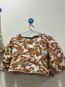 cartoon cute crop top