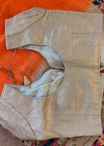 Embroidered Mirror Work  Saree with stitched padde