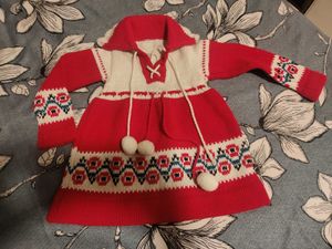 Red &amp; White Knit Dress